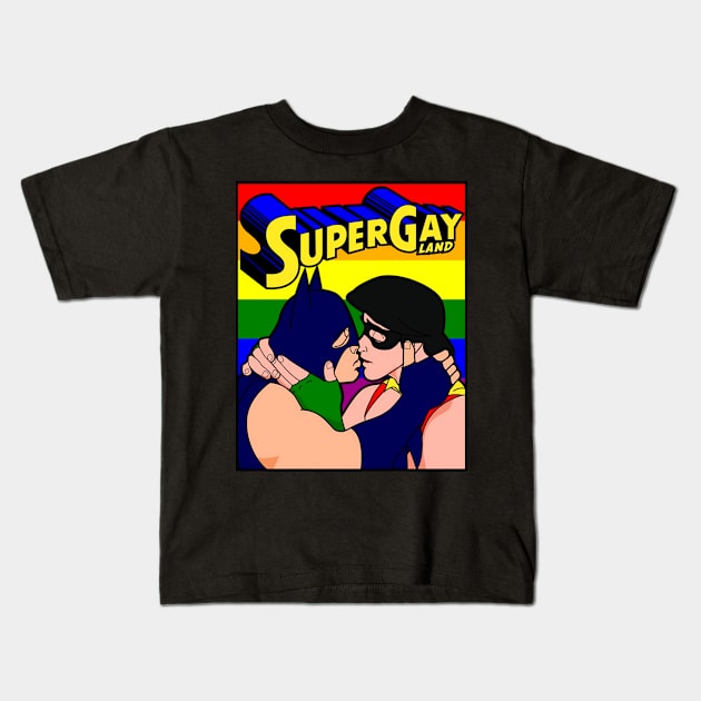 Love is Love Supergayland Kids T-Shirt by RendyPratama